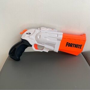 2019 Nerf Fortnite SR Blaster 4 Dart Hammer Action 14” Soft Dart Gun *Tested*
